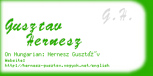 gusztav hernesz business card